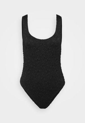Sea SLONE SOLID SMOCKED ONE PIECE - Fato de banho - black