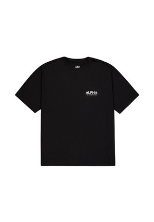 Alpha Industries, IRON ARM DIVISION T-SHIRT - Camiseta estampada - black