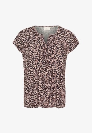 Kaffe, KACHARLOTTE - Blouse - black brown leo print