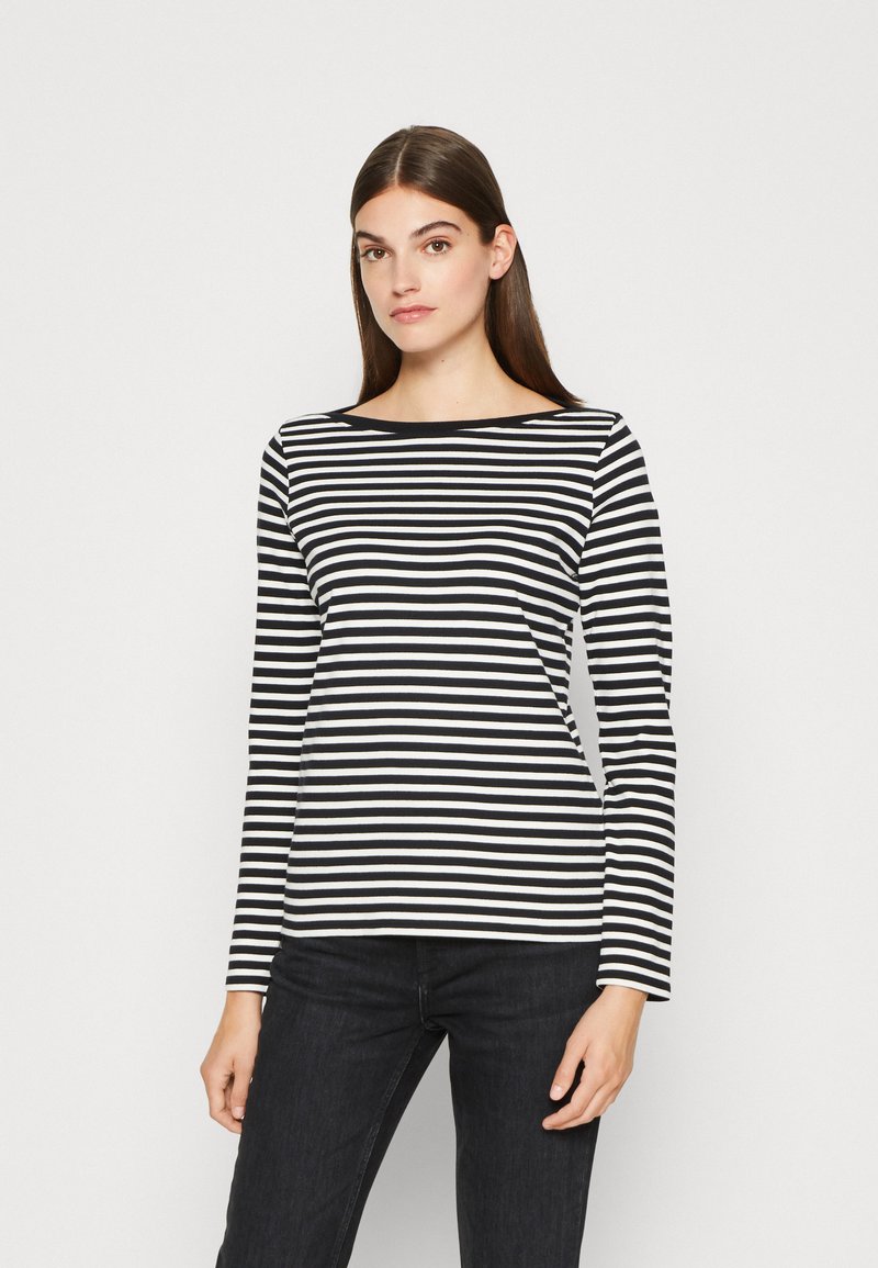 TOM TAILOR DENIM Hosszú ujjú felső - black white