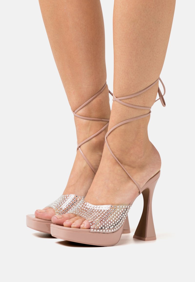 Call it Spring VEGAN BLOOMING High heeled sandals clear/transparent