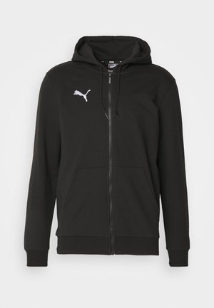 Puma TEAMGOAL CASUALS HOODED JACKET - Zip-up sweatshirt - black/white