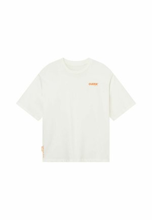Cuera, OFFCOURT LOGO - T-shirt imprimé - off white w orange