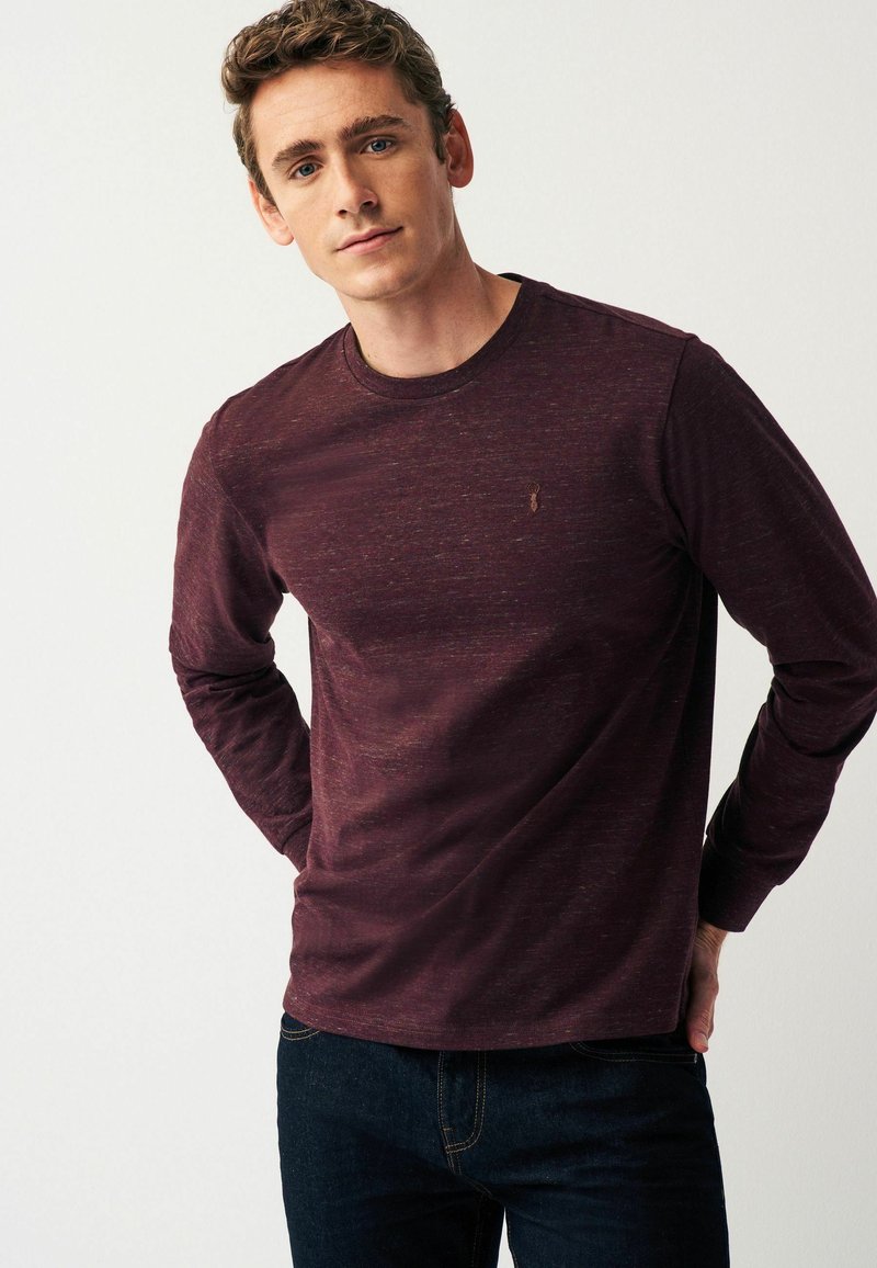 Next STAG MARL - Langarmshirt - burgundy red