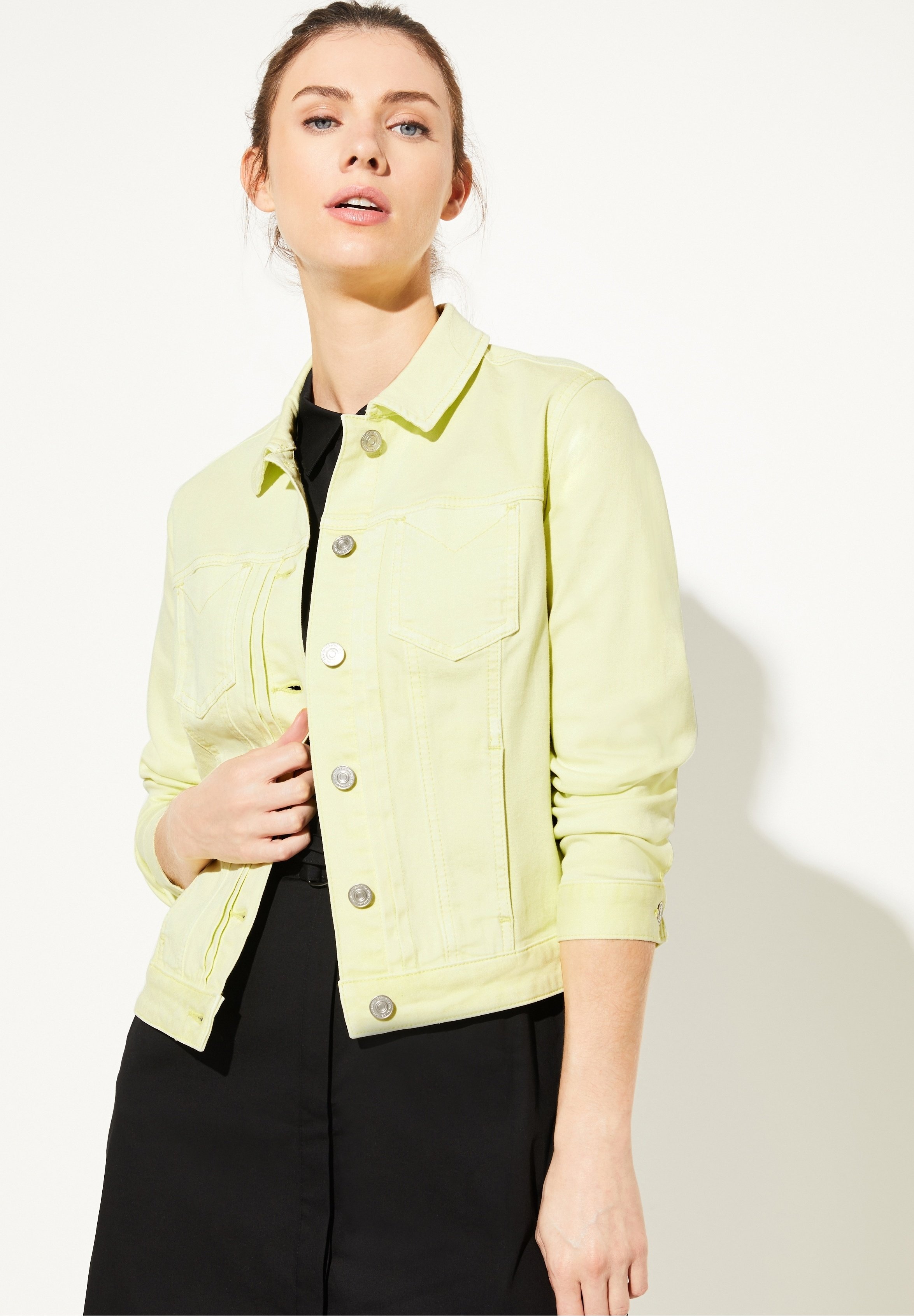 light yellow denim jacket