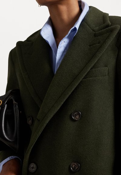 Polo Ralph Lauren WOOL MELTON LONG POLO COAT - Klasisks mētelis - loden