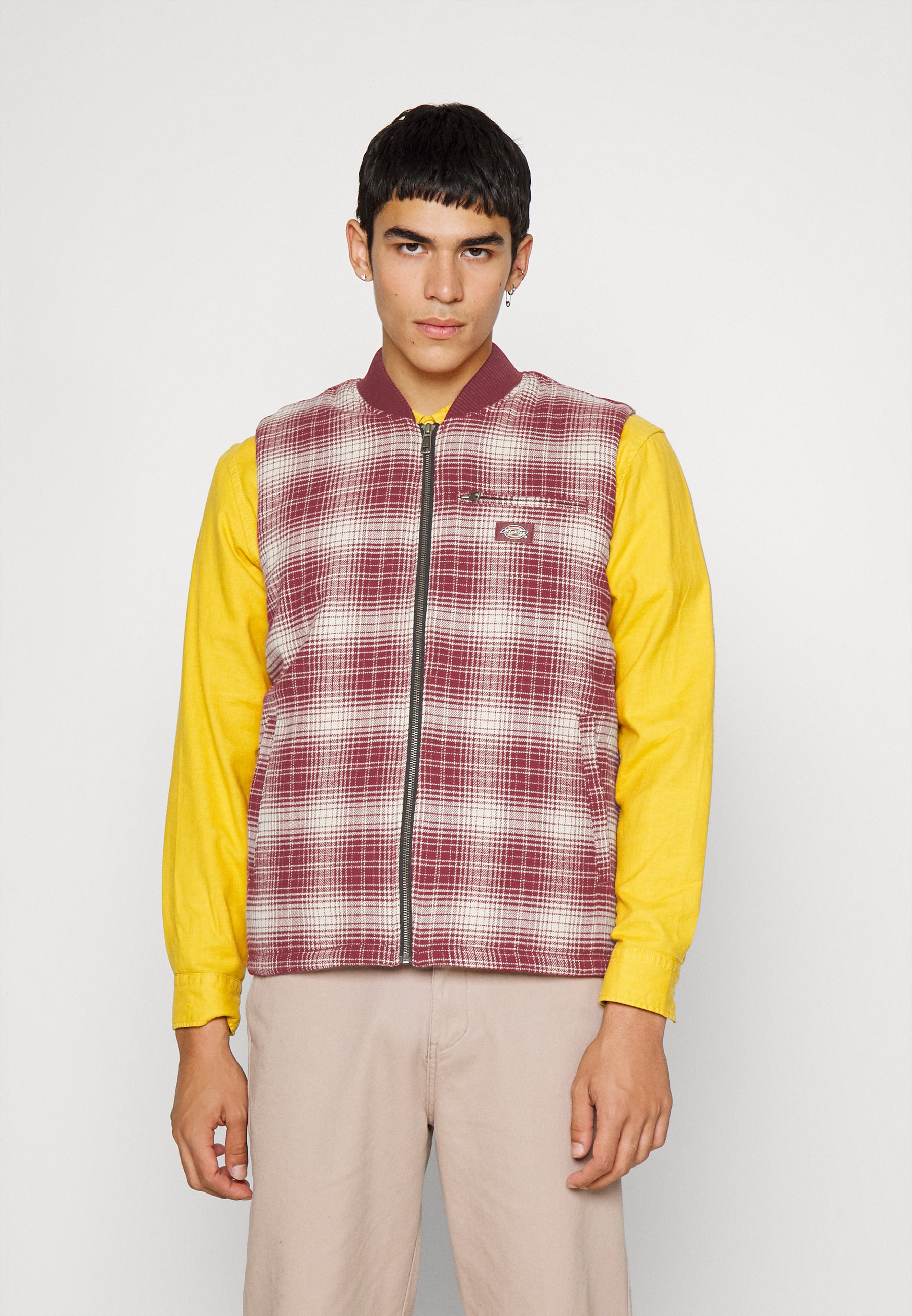 Dickies PEDRO BAY CHECKED VEST - Smanicato - biking red/rosso - Zalando.it