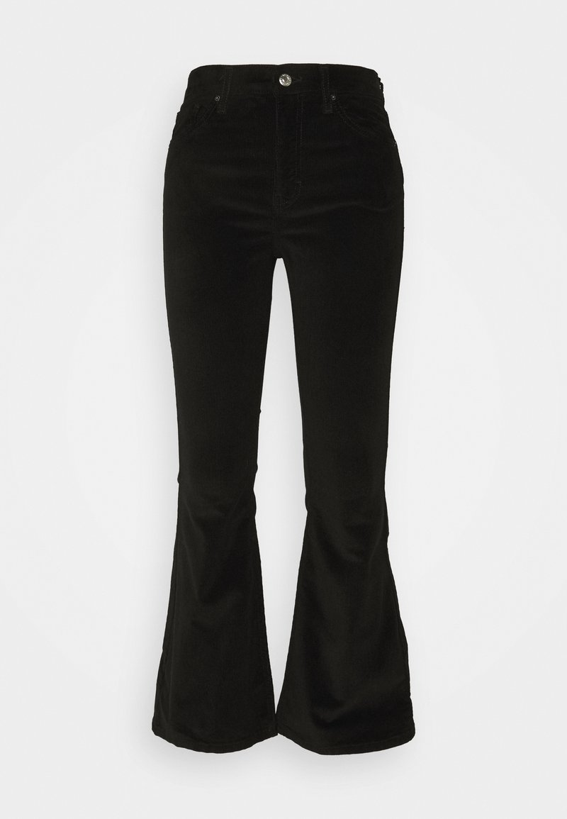 Topshop Petite Flared Jeans - black
