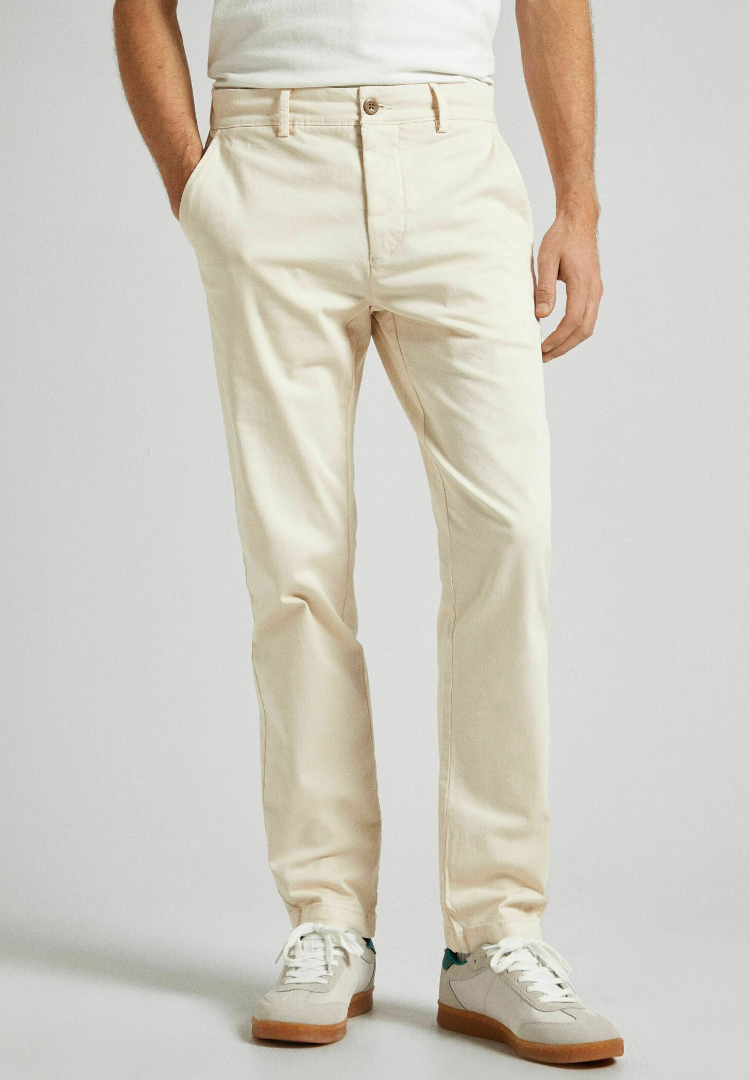 Pepe Jeans SLIM Pantalones chinos ivory white/blanco