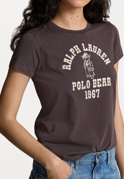 Polo Ralph Lauren POLO BEAR LOGO COTTON JERSEY T-SHIRT - T-shirt imprimé - pebble black