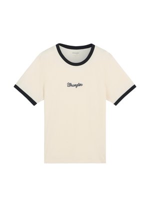 Wrangler, RINGER TEE - Тениска с щампа - antique white