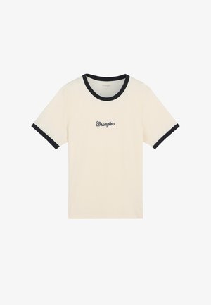 Wrangler, RINGER TEE - Тениска с щампа - antique white