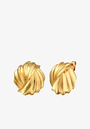 Elli, STRUCTURED CHUNKY - Earrings - gold-coloured