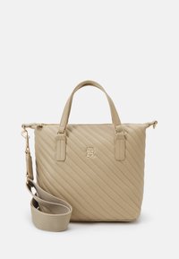 Tommy Hilfiger POPPY REFORM SMALL TOTE  - Rokassoma - beige
