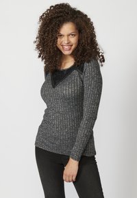 Koroshi LONG SLEEVE - Strickpullover -    black