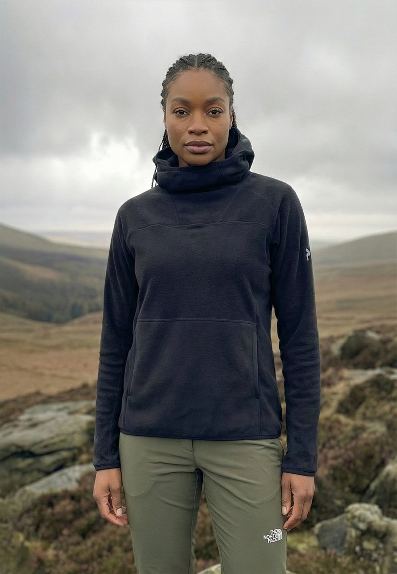 Peak Performance TREELINE HOOD - Fleecepullover - black