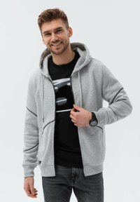 Ombre Mikina na zip - light grey melange