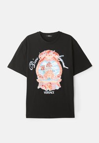 N CREST EMBROIDERY - Print T-shirt - black