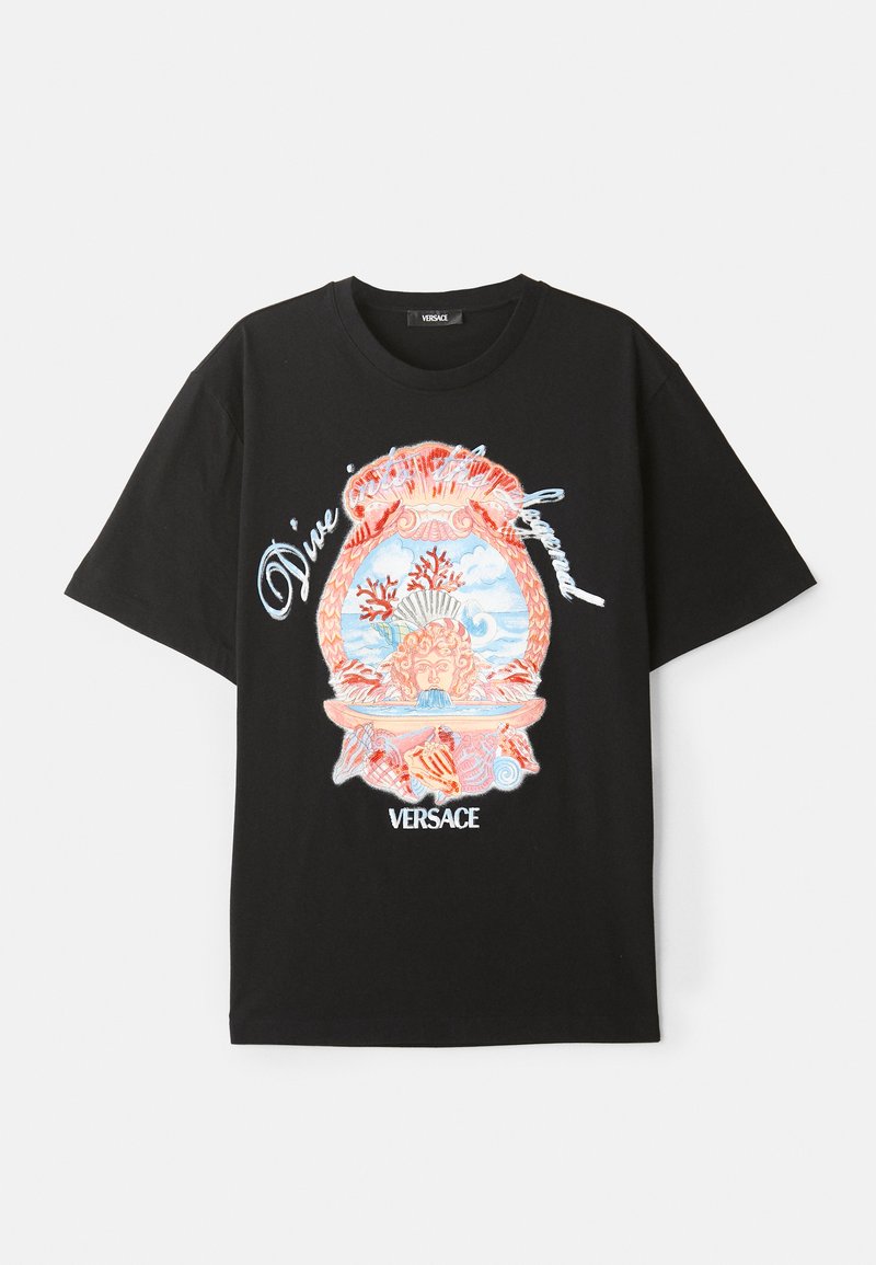 Versace T-shirt print zwart