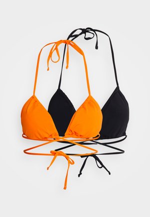 Vero Moda VMANJALI 2PACK - Πάνω μέρος μπικίνι - scarlet ibis - black