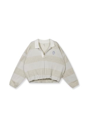 10DAYS, 10DAYS TOPS BALLOON SWEATER STRIPES - Polo - soft white melee