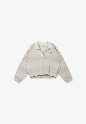 10DAYS, 10DAYS TOPS BALLOON SWEATER STRIPES - Polo - soft white melee