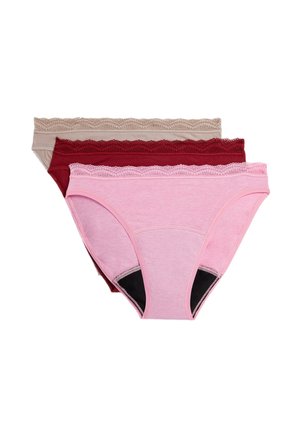 3PK HEAVY ABSORBENCY - Culottes menstruelles - dark cranberry