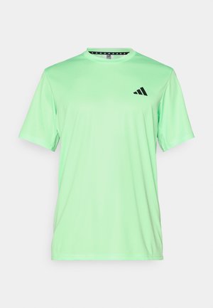 adidas Performance TRAIN ESSENTIALS - Športne majice - lime burst/black