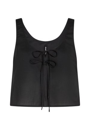 KARL LAGERFELD, TIE-FRONT SHEER BEACH - Accessoire de plage - black