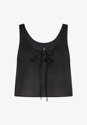 KARL LAGERFELD, TIE-FRONT SHEER BEACH - Accessoire de plage - black