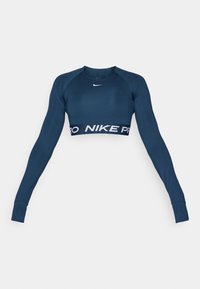 CROP - Top dugih rukava - armory navy/white