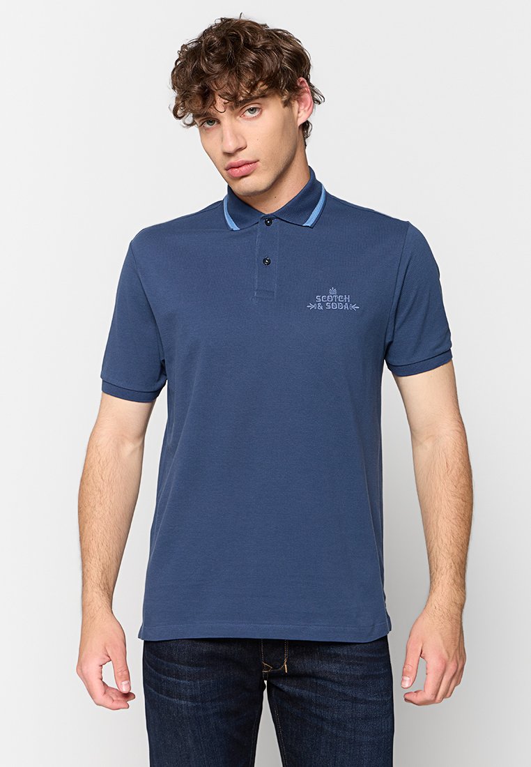 Scotch & Soda Poloshirt blauw Scotch & Soda Poloshirt blauw