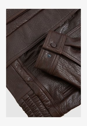 Reiss, Lederjacke - burgundy