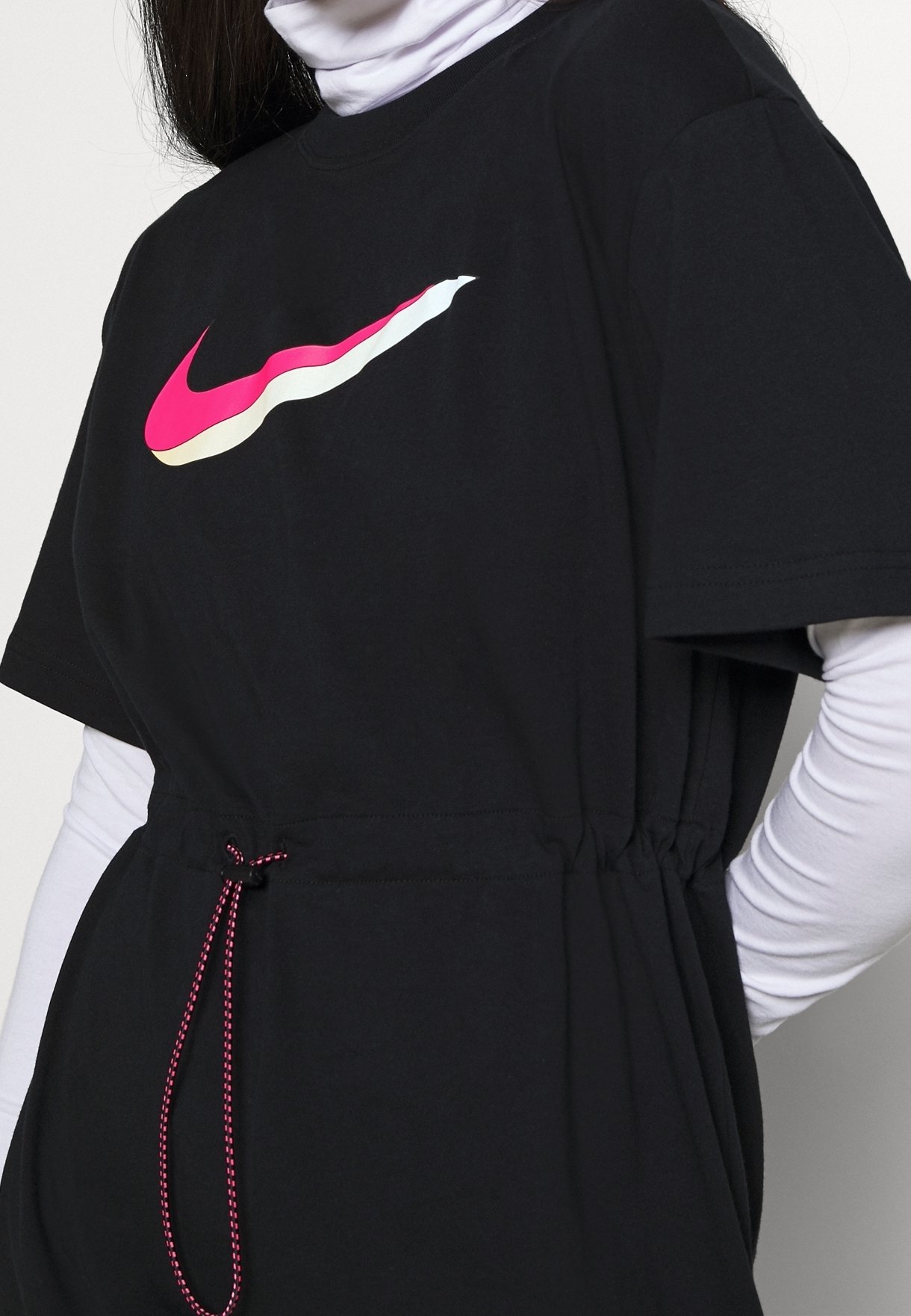 pink and black nike dress