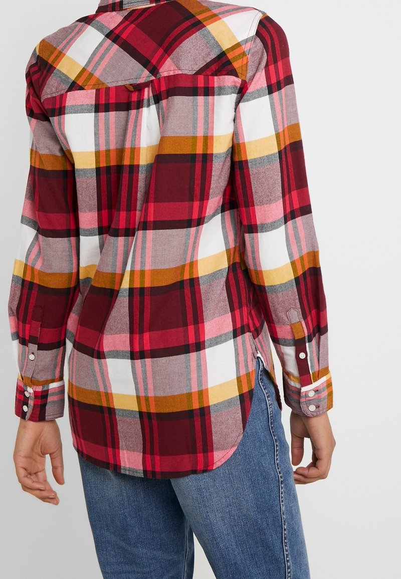 Chemisier J.Crew Femme Taille XL - Rouge Et Blanc Rayé, Volants, Très Bon état