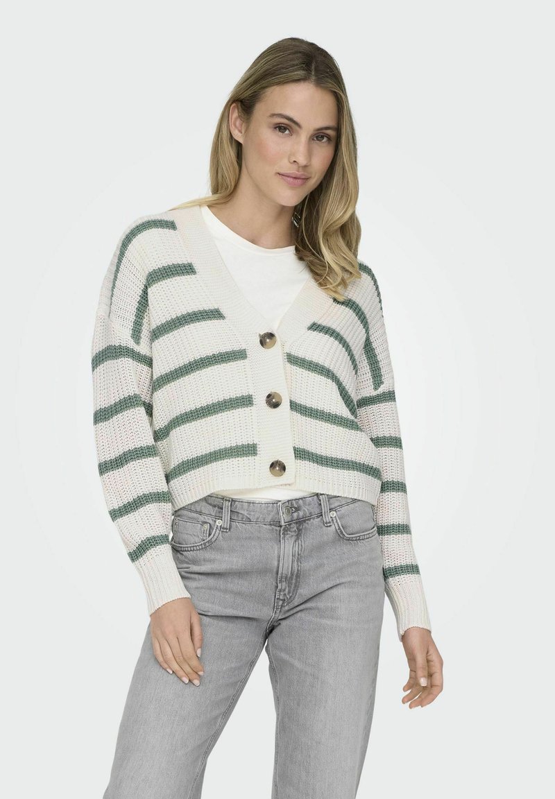 ONLY CAROLNICE STRIPE NOOS - Chaqueta de punto - jet stream
