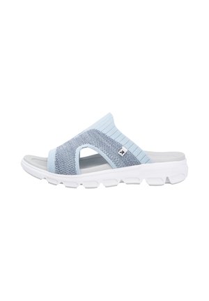 Pantolette flach - blau