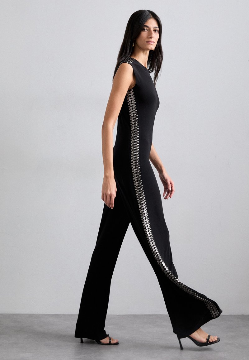 white christmas dresses DIANA MINI DRESS W/ CATSUIT – Black/Black Mesh – Norma Kamali main image 1