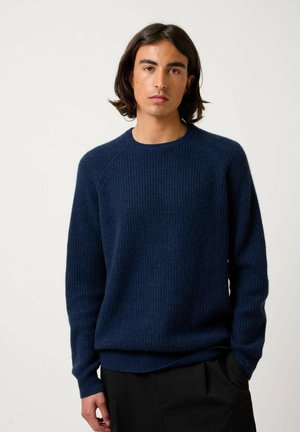 Strickpullover - mottled midnight blue