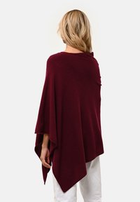 Just Cashmere Pončo - bordeaux