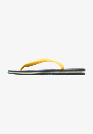 BRASIL LOGO - Infradito da bagno - navy blue/ citrus