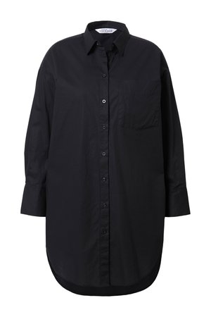 Studio Untold LONGBLOUSE LONG-SLEEVE BUSINESSBLOUSE - Camicia - black
