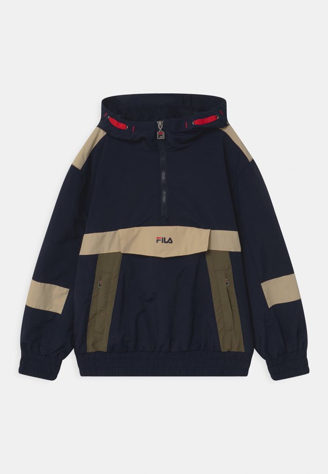 LAZARO HOODED - Veste de survêtement - black iris-irish cream/grape leaf