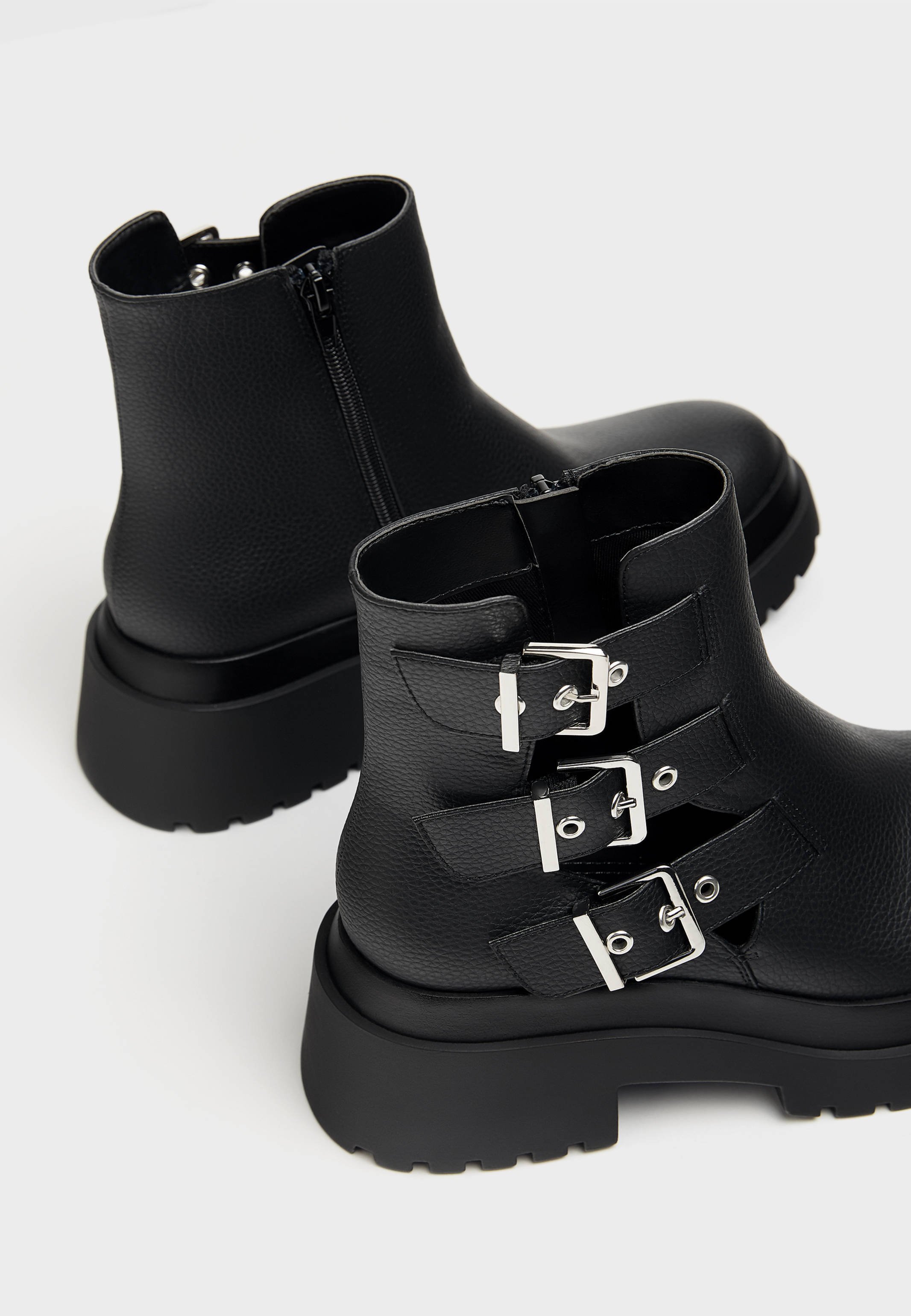 biker boots bershka