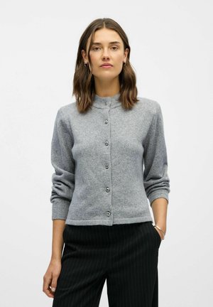 Strickjacke - medium grey melange