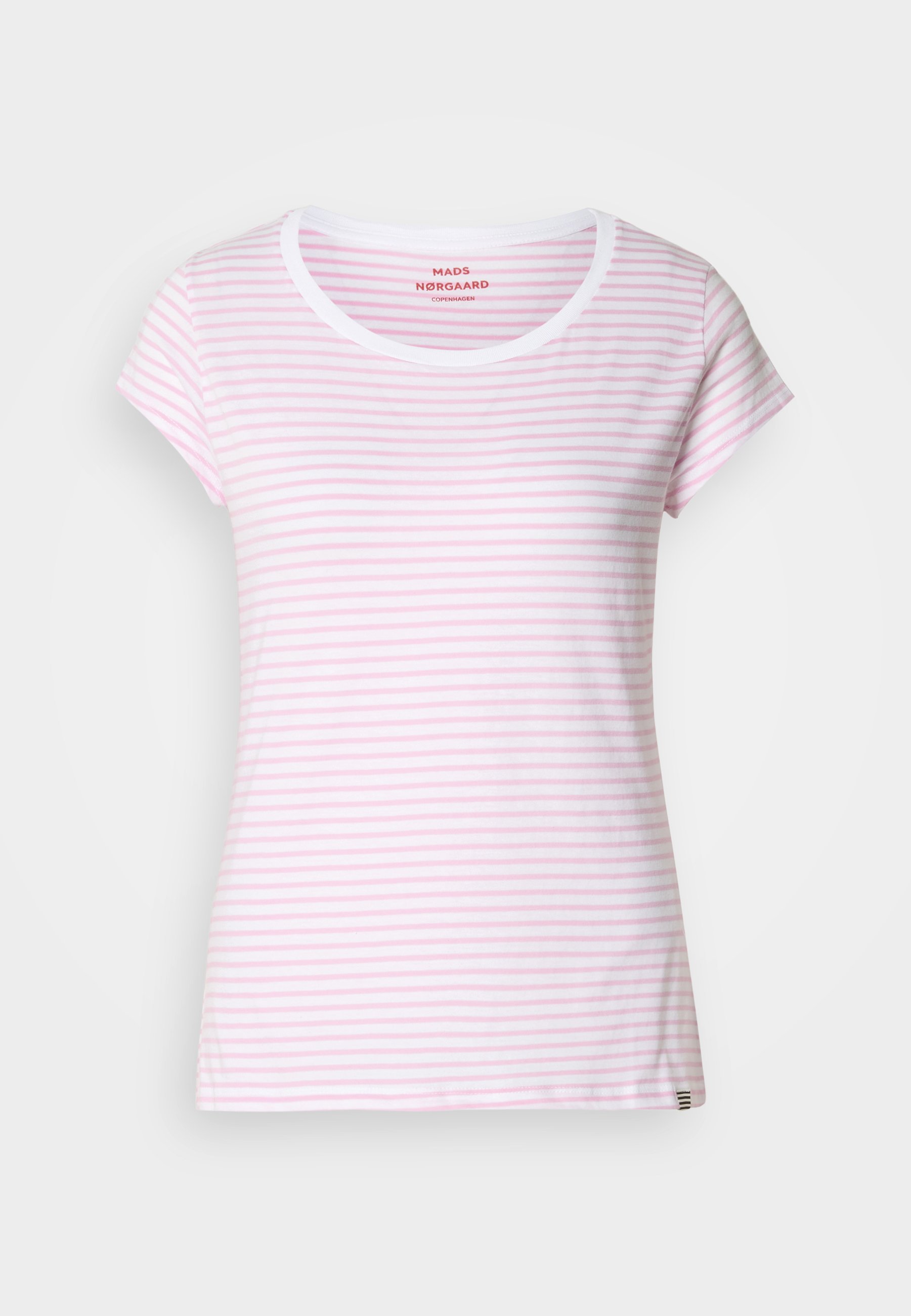 売れ筋商品|||マッズ ノーガード Tシャツ レディース トップス STRIPE TEASY TEE - Print T-shirt - blushing bride/briliant white Mads Nørgaard STRIPE TEASY TEE - Print T-shirt - blushing