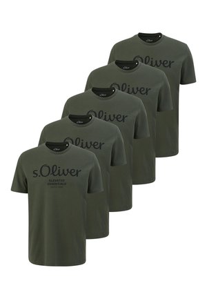 5 Pack - T-shirt print - dunkelgrün