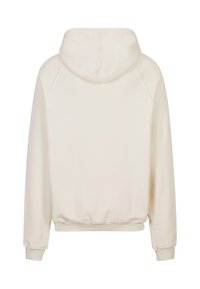 Hoodie in hellbeige, mit lässiger Passform, gerippten Bündchen und Saum, weichem Material und schlichtem Design.