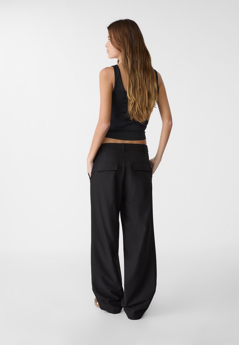 Stradivarius Pantaloni black/nero