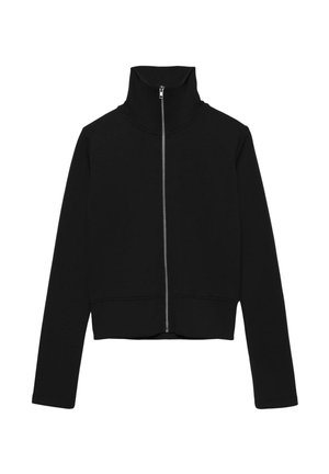 HIGH NECK WITH ZIP - Cipzáras pulóver - black